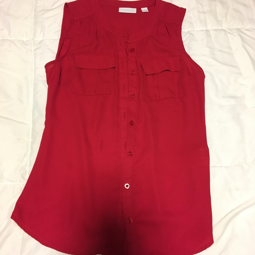 New York &Company Red Blouse- Size XS